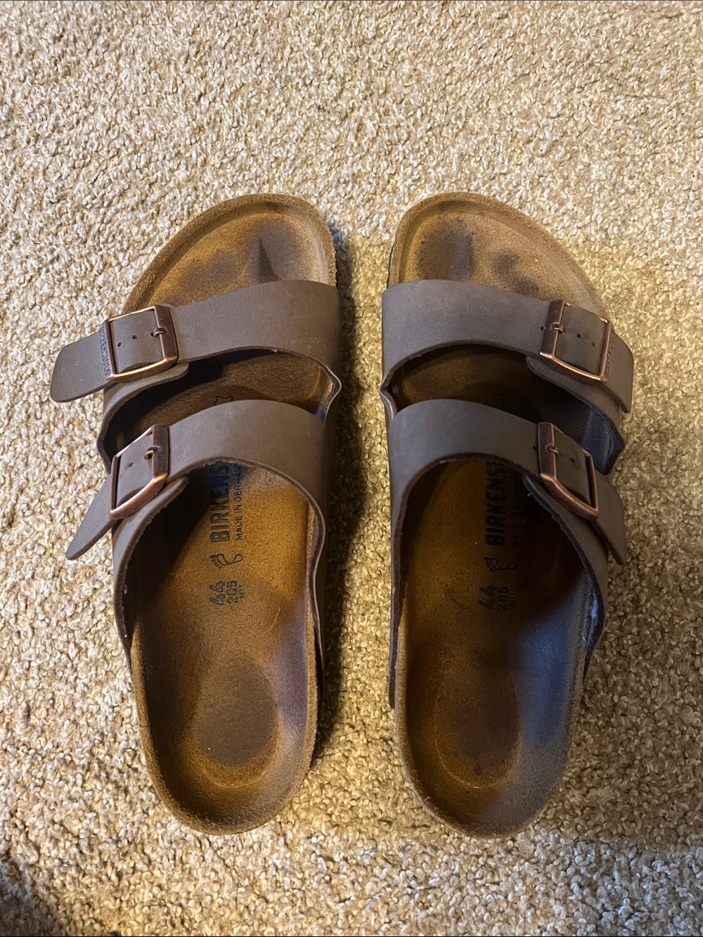 Birkenstock Arizona Brown Two-Strap Slide Sandals - Men’s